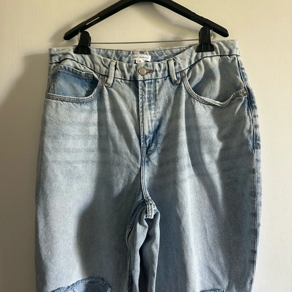 Good American Distressed Good 90’s Relaxed Jeans size 15 EUC - Picture 11 of 16